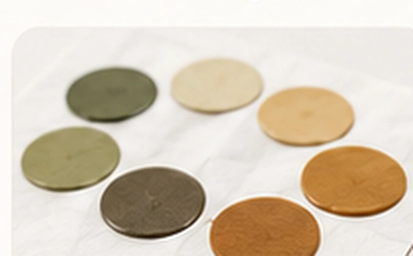 Editorial arrangement of neutral color samples